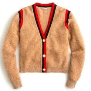 J Crew Cashmere waffle-knit cardigan sweater M